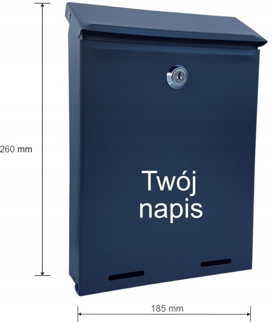 Skrzynka na listy pocztowa YORK - nr domu, - NAPIS