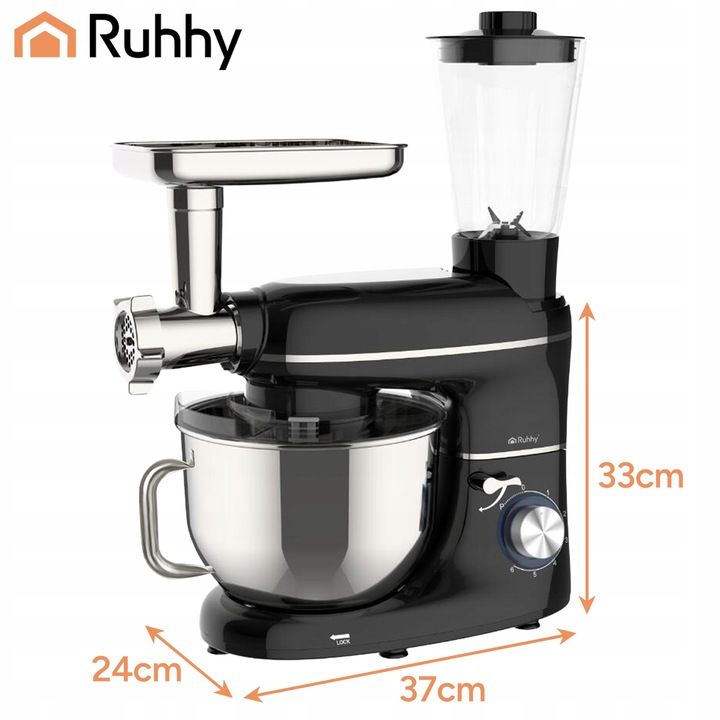 Robot Planetarny Kuchenny RUHHY z Blenderem Maszynka do Mielenia Mięsa