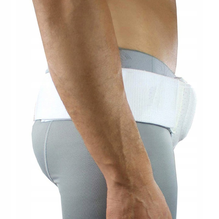 MEDYCZNY PAS PRZEPUKLINOWY PACHWINOWY DO LEWA I PRAWA STRONY 75-92 cm BIAŁY