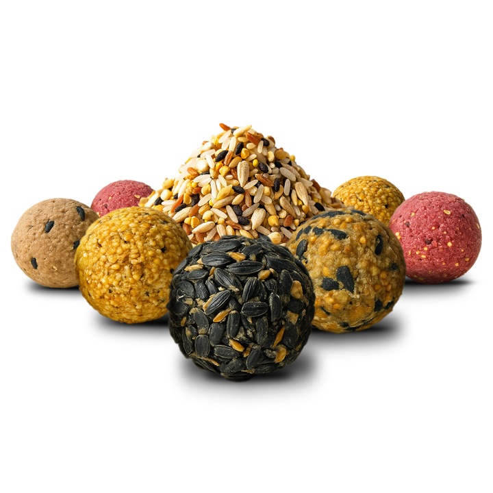 KULE TŁUSZCZOWE DLA PTAKÓW PREMIUM KOLOROWE KARMA ZE SŁONECZNIK 50