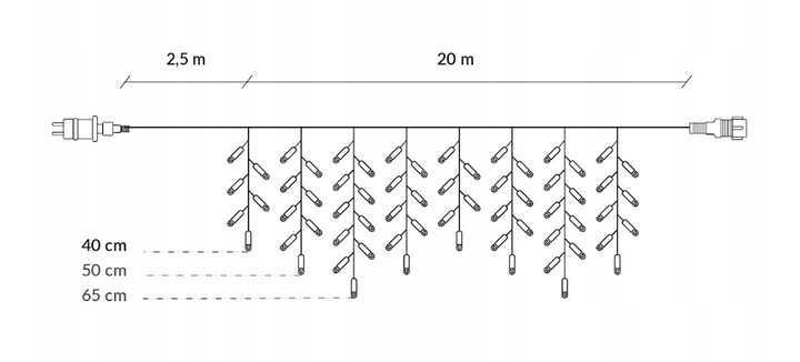 SOPLE FLASH 500 LED Flash ZEWNĘTRZNE BIAŁE ZIMNE CHOINKOWE lampki z Fleszem