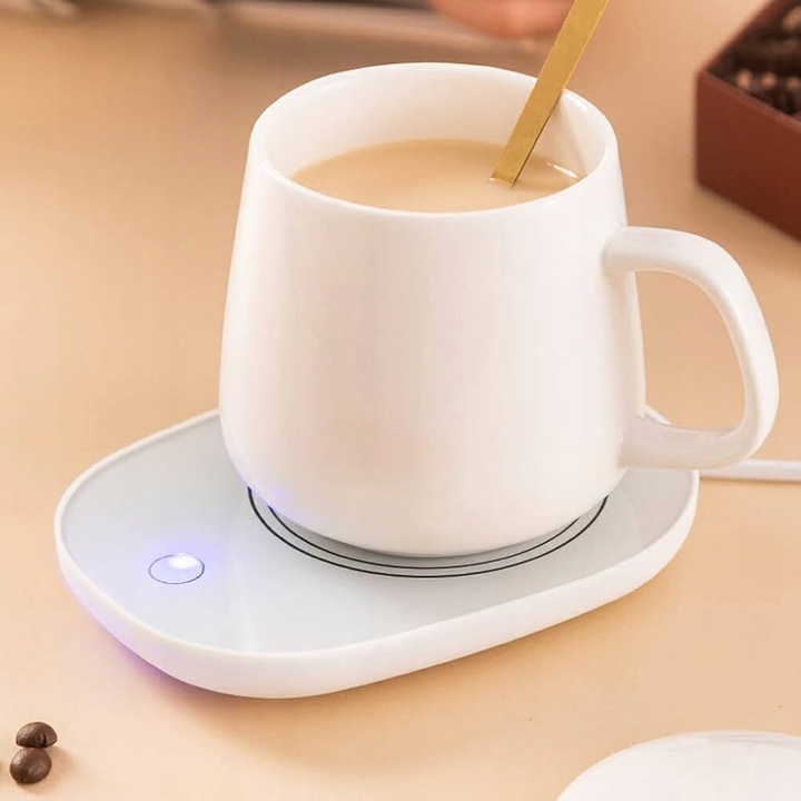 Kubek ceramiczny DO HERBATY Podgrzewacz USB Łyżka PREZENT Kubek Świąteczny