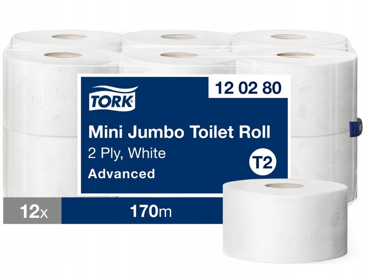 Papier toaletowy Tork 120280 Advanced T2 Jumbo x12