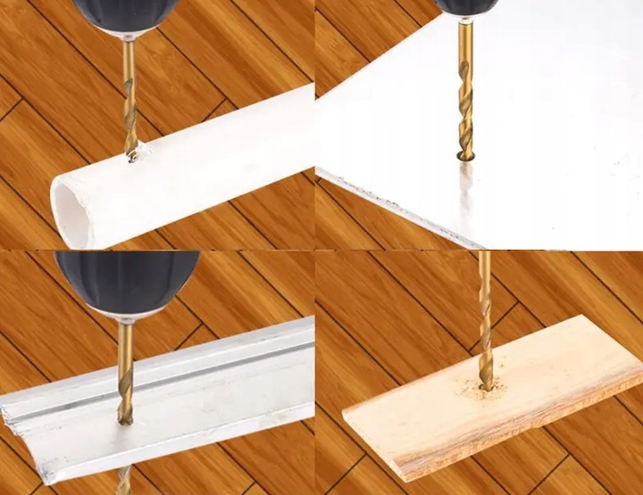 WIERTŁA HEX BITY DO METALU 1,5-6,5 HSS TYTAN 13SZT WIERTŁA PRECYZYJNE