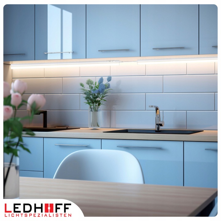 Listwa podszafkowa LED oprawa meblowa do kuchni 3 barwy światła 120cm