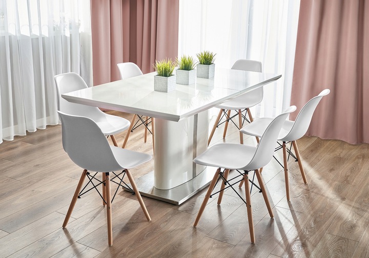 KRZESŁO SKANDYNAWSKIE do KUCHNI salonu jadalni stołu EVA białe