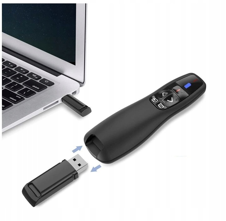 WSKAŹNIK PREZENTER LASEROWY PILOT BEZPRZEWODOWY DO PREZENTACJI LASER USB