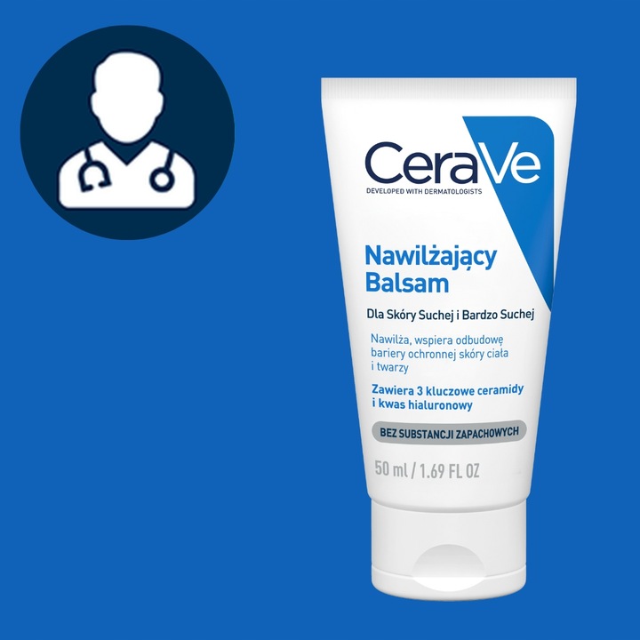 CeraVe Nawilżający balsam do ciała i twarzy, skóra sucha bardzo sucha 50ml