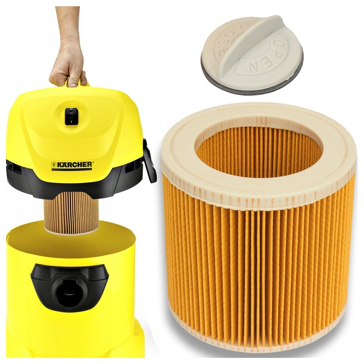 10x Worki do odkurzacza KARCHER WD3 KWD3 SE 4001 papierowe z filtrem