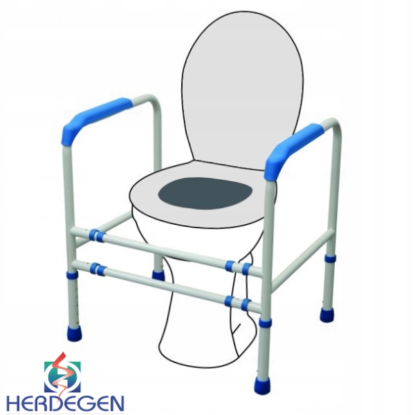 Rama ASEKURACYJNA do sedesu STABILNA poręcz do WC na 4 nogach WOLNOSTOJĄCA