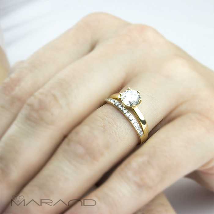 2w1 ZŁOTY PIERŚCIONEK NA ROCZNICĘ 333 8K r 14