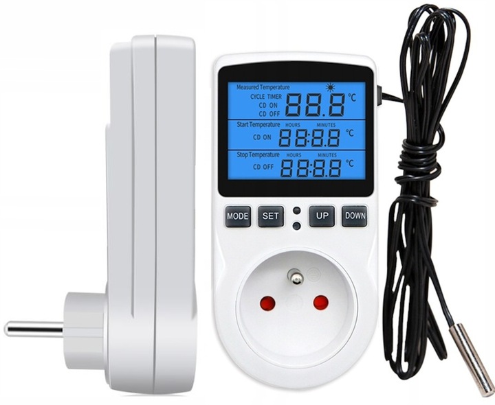 TERMOSTAT REGULATOR TEMPERATURY - GNIAZDO SIECIOWE 230V 3680W