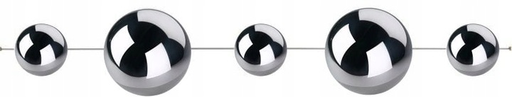 Girlanda Srebrne Kule Ze Stali Nierdzewnej 100cm Na Okno Z Haczykami GRATIS