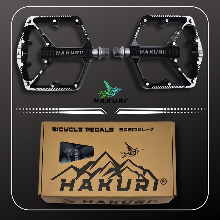 Pedały PLATFORMOWE ALUMINIOWE 3 ŁOŻYSKA Maszynowe Lekkie DH ENDURO MTB