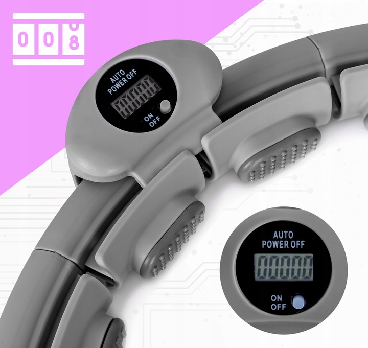 Hula-hop ODCHUDZAJĄCE z LICZNIKIEM KOŁO z obciążeniem WYPUSTKAMI