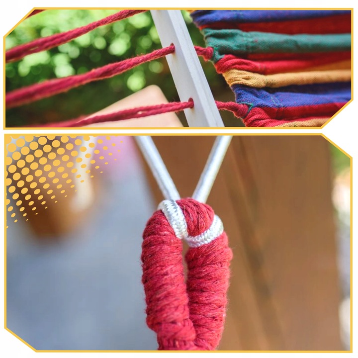 HAMAK OGRODOWY 2 OSOBOWY HUŚTAWKA XXL MOCNY WZMOCNIONY PAŁĄK DUŻY + TORBA