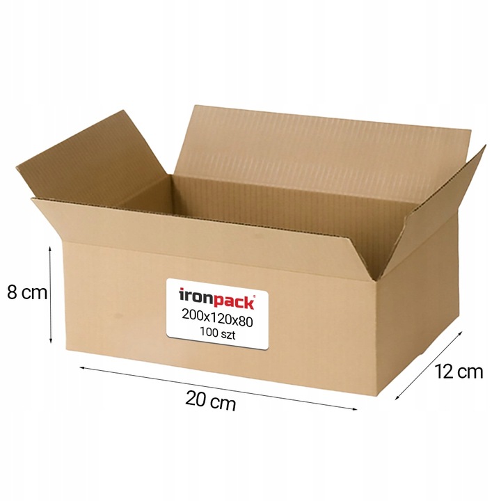 MAŁY KARTON Pudełko 200x120x80 Paczkomat GABARYT A 100szt
