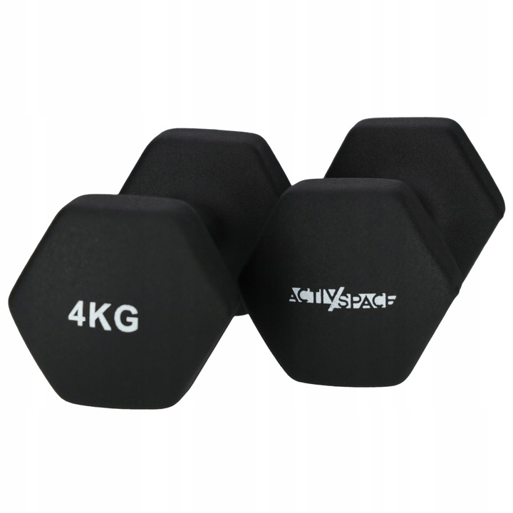 HANTLE CIĘŻARKI DO ĆWICZEŃ HANTELKI ŻELIWNE ANTYPOŚLIZGOWE ZESTAW 2x4 KG