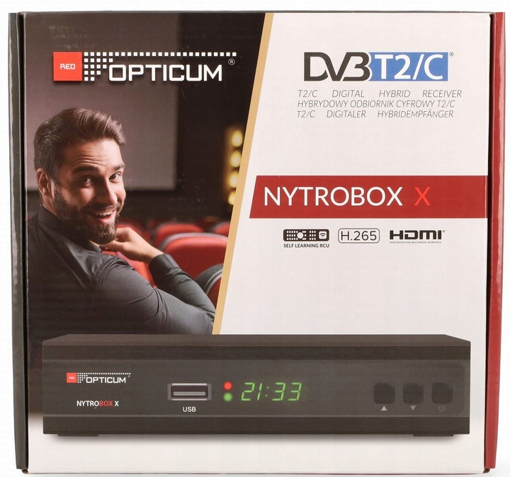 Tuner Dekoder Kablówki DVB-C DVB-T2 Telewizji Cyfrowej TV Naziemnej