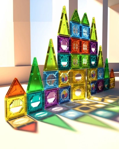 KLOCKI MAGNETYCZNE KONSTRUKCYJNE DUŻE PANELE 3D