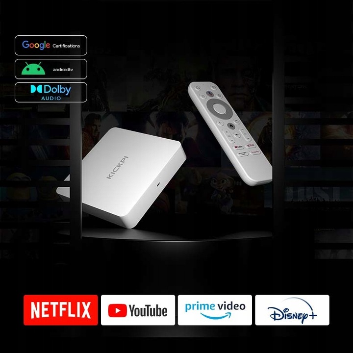 ANDROID SMART TV BOX ODTWARZACZ MULTIMEDIALNY 4K 2/32GB AndroidTV 12