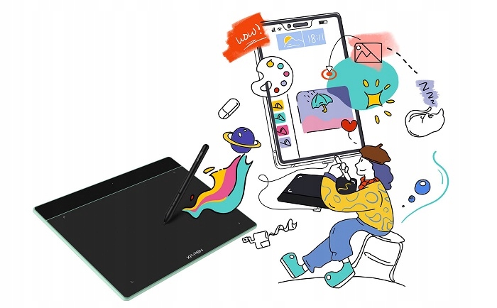 TABLET GRAFICZNY XP-PEN DECO FUN S CZARNY 8192 ST 5080 LPI DLA GRAFIKA