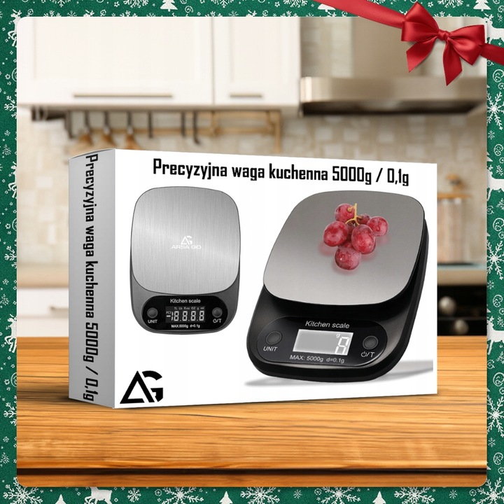 WAGA KUCHENNA ELEKTRONICZNA 5000g 0,1g WYŚWIETLACZ LCD PRECYZYJNA
