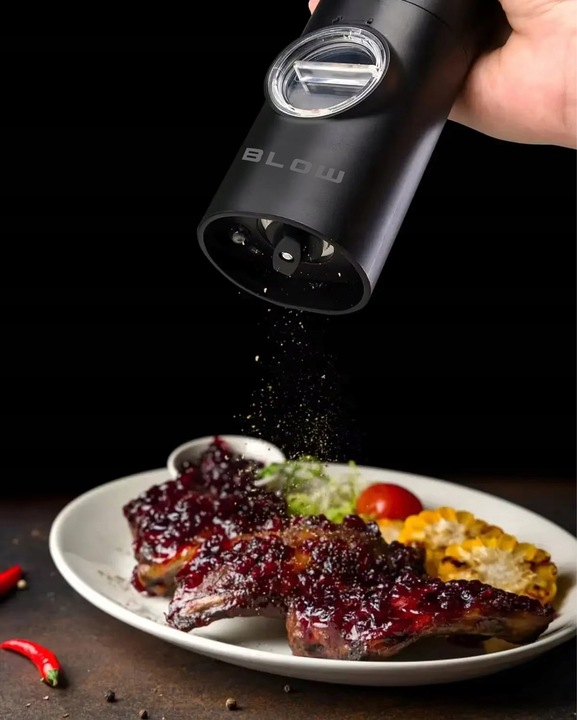 ELEKTRYCZNY MŁYNEK DO SOLI I PIEPRZU PRZYPRAW REGULACJA PODSTAWKA