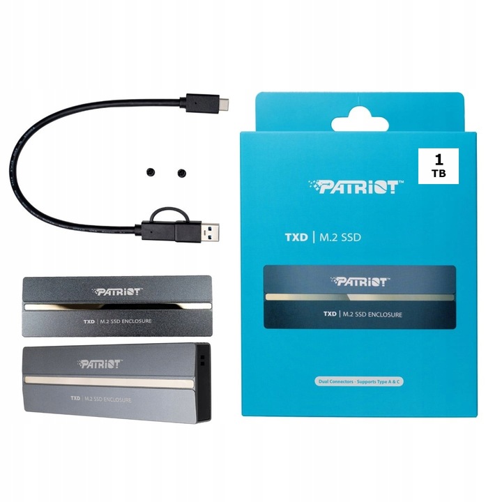 DYSK ZEWNĘTRZNY SSD 1TB M.2 NVME W ALUMINIOWEJ OBUDOWIE SZYBKI 1000MB/s