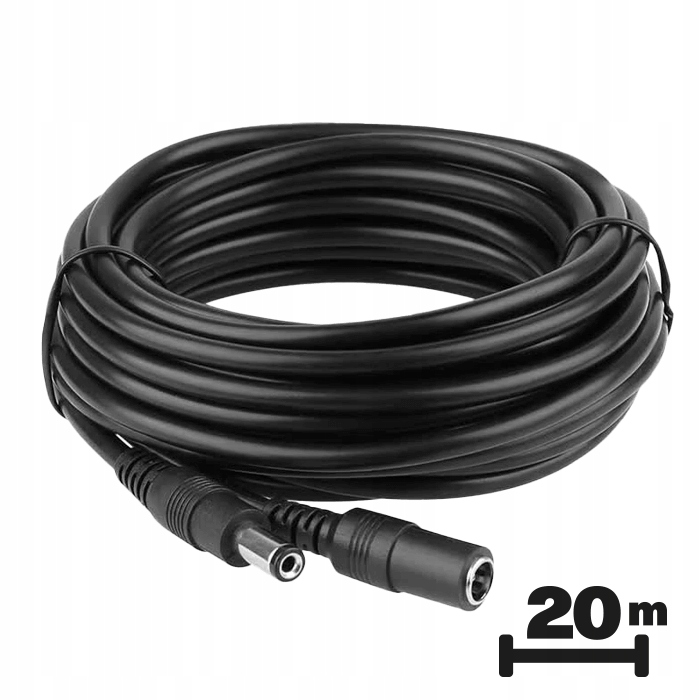 Przedłużacz zasilania DC 20m WGT-5.5/2.1