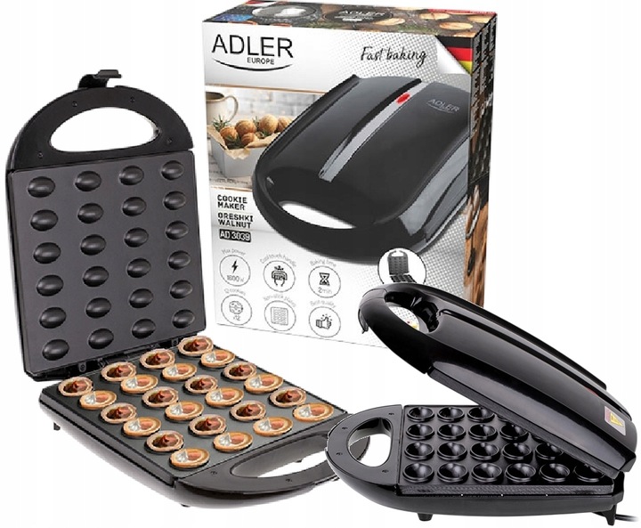 OPIEKACZ DO ORZESZKÓW CIASTEK XXL FORMA NA 24 SZT 1600W POWŁOKA