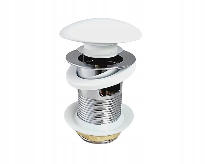 KOREK DO UMYWALKI CERAMICZNY Biały umywalkowy z przelewem