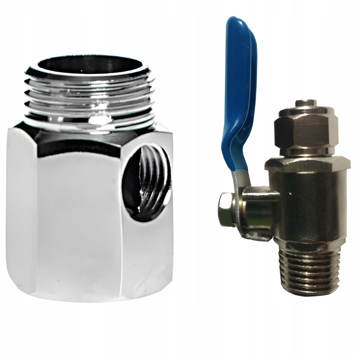 Przyłącze 1/2" + Zawór Do Filtra Wody | OSMOZA, LODÓWKA, KOSTKARKA