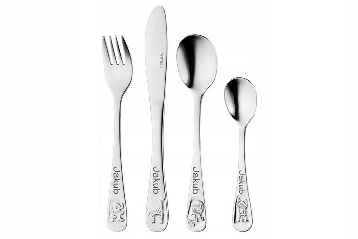 Sztućce dla Dzieci z GRAWEREM GRATIS Prezent na Chrzest Roczek