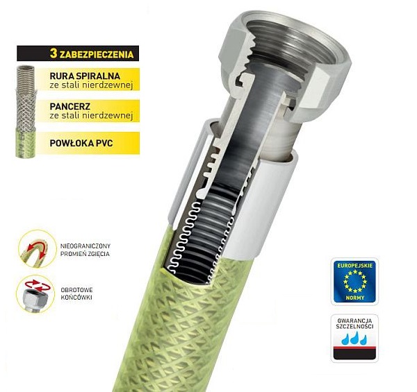 Elastyczny przewód do gazu E-GAZ typ 111 200cm