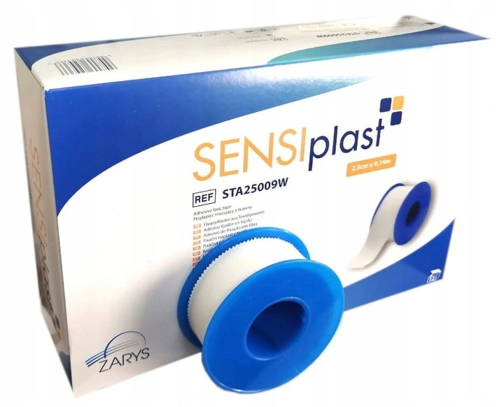 ZARYS - SENSIplast - 2,5cm x 9,14m, 12szt. - przylepiec tkaninowy biały