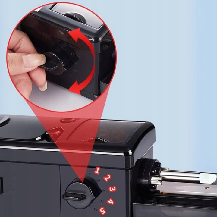 METALOWA Elektryczna Maszynka do Nabijania Papierosów Nabijarka Tytoniu 8mm