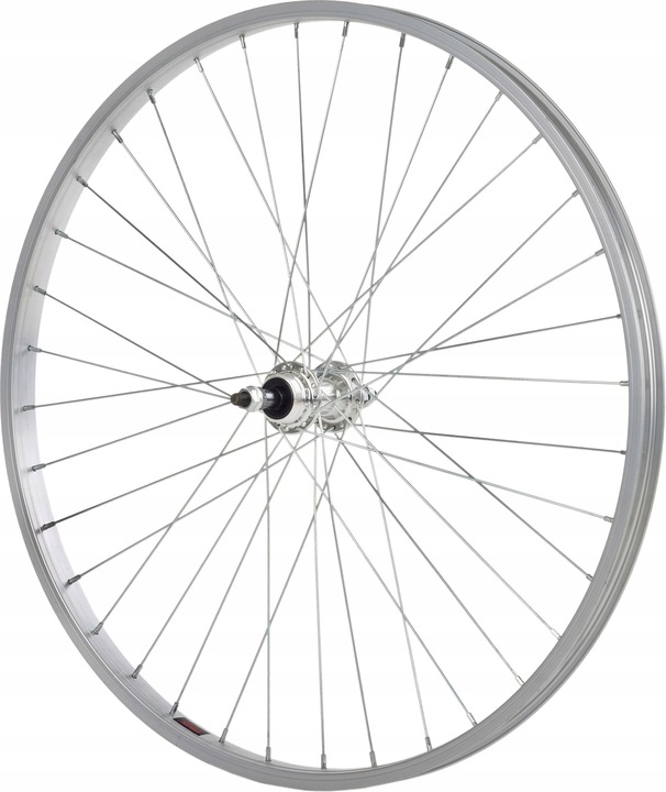 KOŁO ROWEROWE 26 CALI TYŁ TYLNE WOLNOBIEG OBRĘCZ ALUMINIOWE V-BRAKE SREBRNE