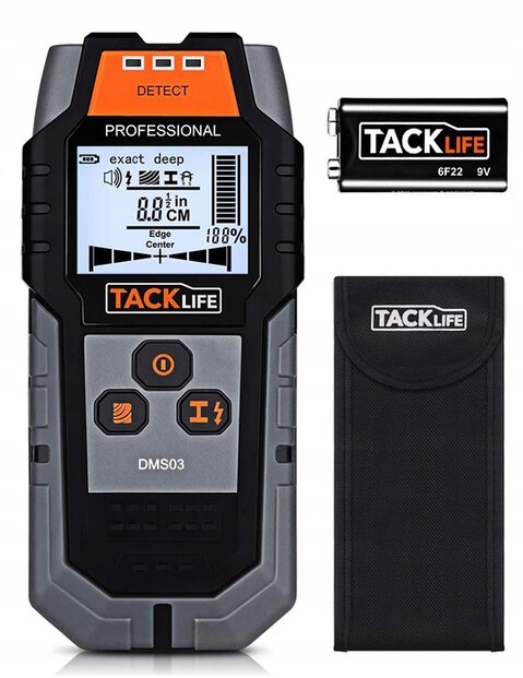 WYKRYWACZ PRZEWODÓW KABLI METALU DREWNA DETEKTOR NAPIĘCIA TACKLIFE