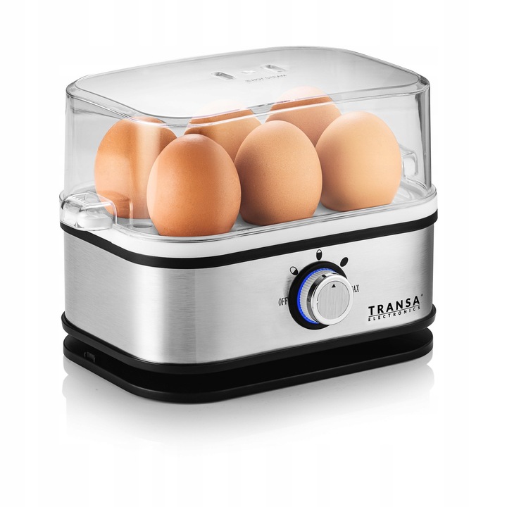 Jajowar do gotowania 6 JAJEK 3 STOPNIE POZIOMU TWARDOŚCI AUTOMAT TIMER