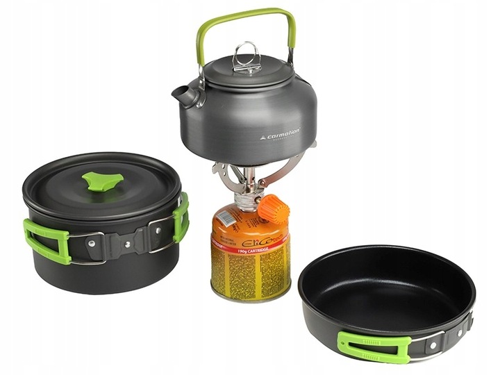 Zestaw naczyń turystycznych, 15 elementów