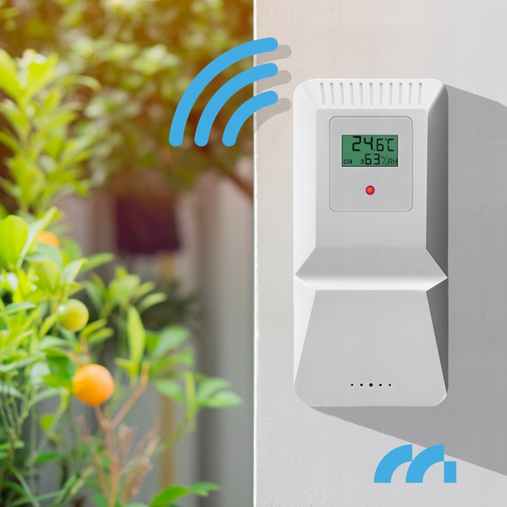 Stacja Pogodowa Bezprzewodowa Termometr Barometr Czujnik Zewnętrzny