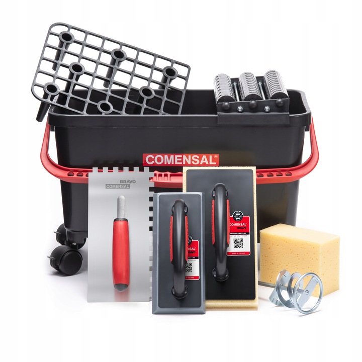 COMENSAL PROFESJONALNE WIADRO DO FUGOWANIA 24L ZESTAW GLAZURNICZY XL 9 el.