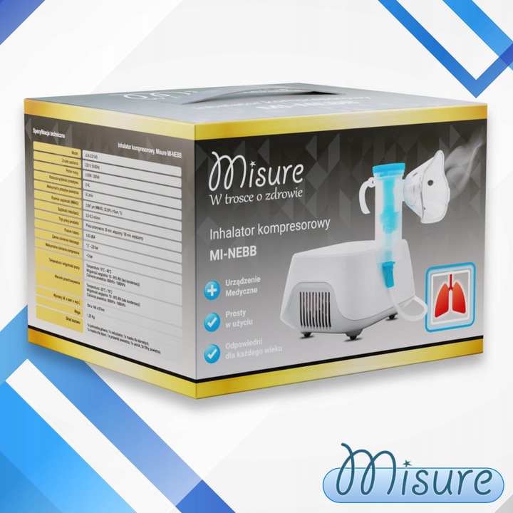 INHALATOR NEBULIZATOR TŁOKOWY DLA DZIECI I DOROSŁYCH 2 MASKI FILTRY GRATIS