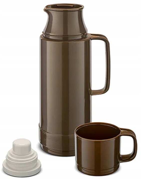 NIEMIECKI termos ROTPUNKT 80 1,0 L SZKLANY WKŁAD TERMICZNY+KUBEK