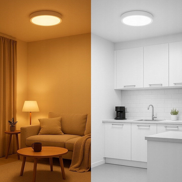 Plafon LED NATYNKOWY 24W 4000K biały neutralny sufitowy oprawa LAMPA