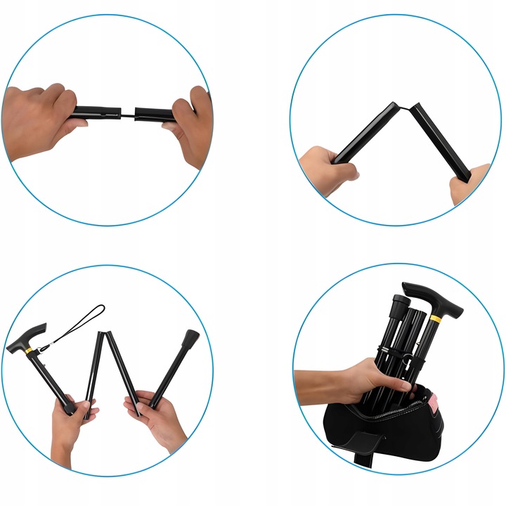 LASKA REGULOWANA TELESKOPOWA DLA SENIORÓW INWALIDÓW DO WPOMAGANIA CHODZENIA