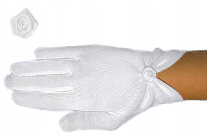 RĘKAWICZKI KOMUNIJNE DEC04 komunię wianek komunii dekoracja komunia białe