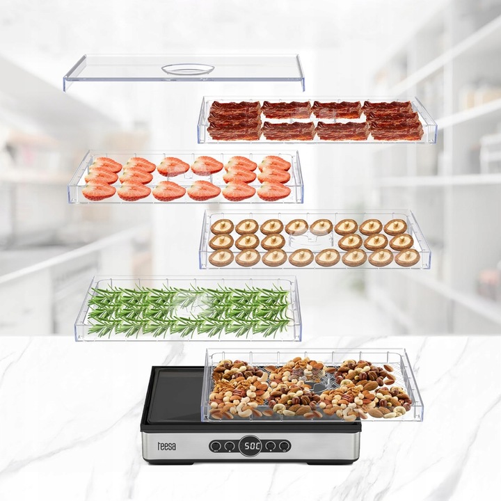 Suszarka do grzybów warzyw owoców 400W 5 sit wyświetlacz termoobieg