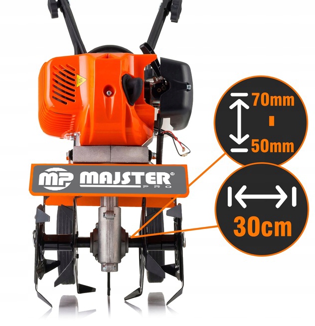 GLEBOGRYZARKA Spalinowa KULTYWATOR do gleby ziemi 30cm z REGULACJĄ